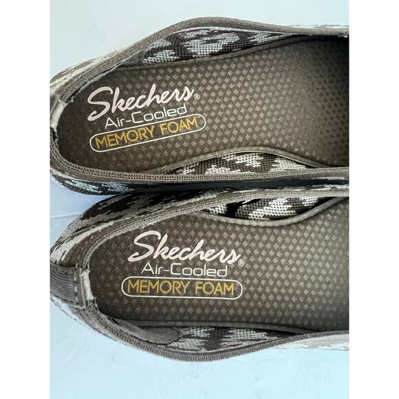 Skechers Cleo 2.0 Be Amazed Brown/Gray Ballet
Flat Memory Foam Ballerina Shoe 7 - Picture 7 of 9